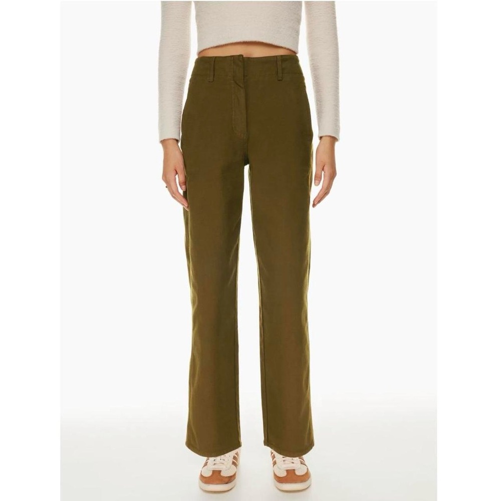 Aritzia Wilfred Ascendant Brown Straight Leg Pant